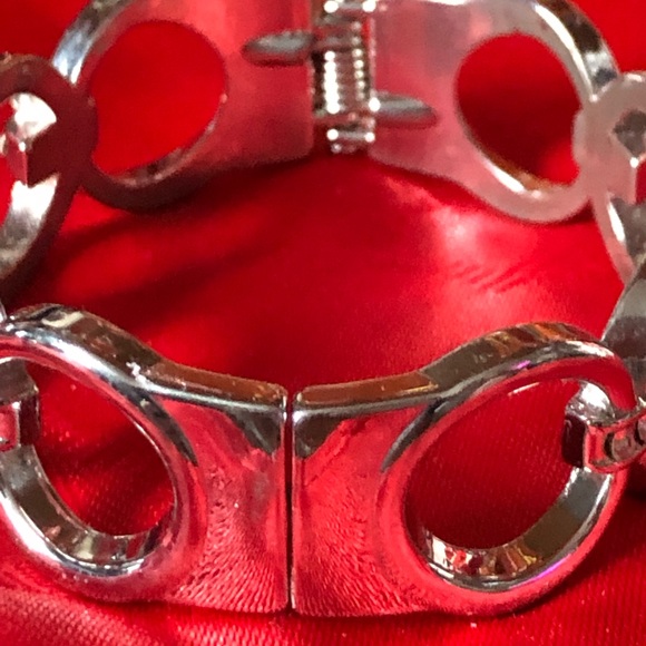 Vintage Silver Cuff Linked Bracelet. - Picture 4 of 7